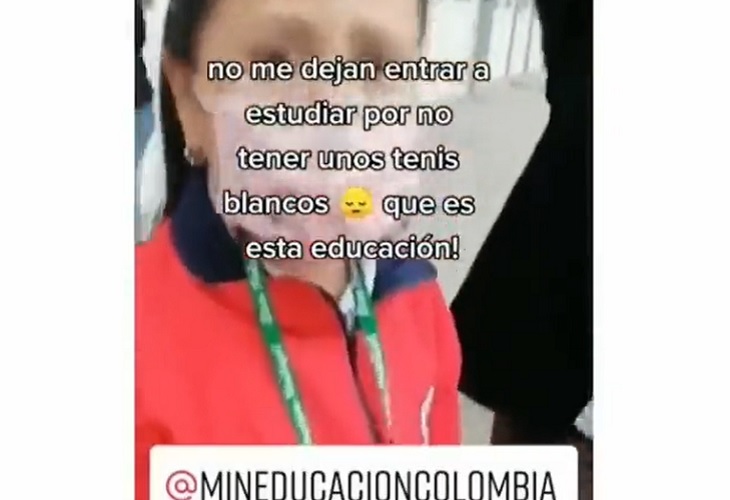 Salomé, la niña a la que no dejaron entrar al colegio por no llevar tenis blancos