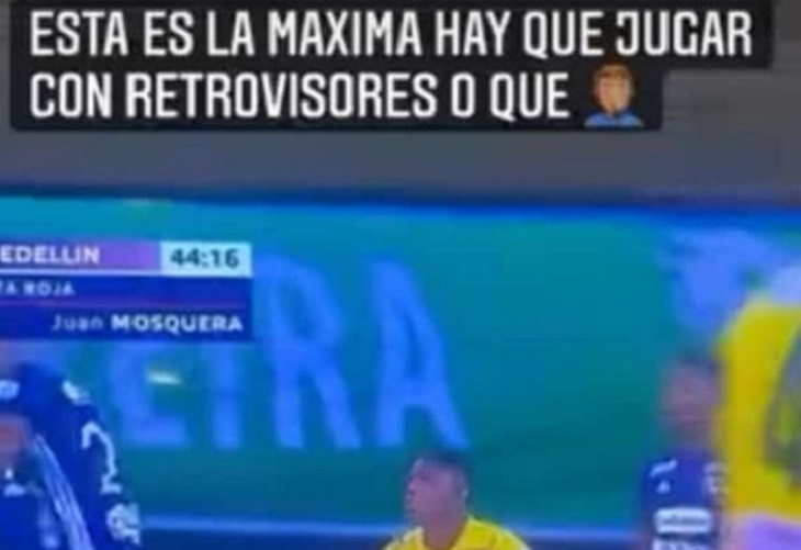 Reacción de Vladimir Hernández a expulsión en DIM VS Pereira