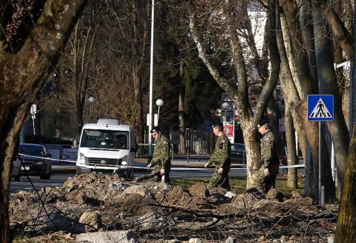 La OTAN rastreó la trayectoria de vuelo del dron que se estrelló en Zagreb