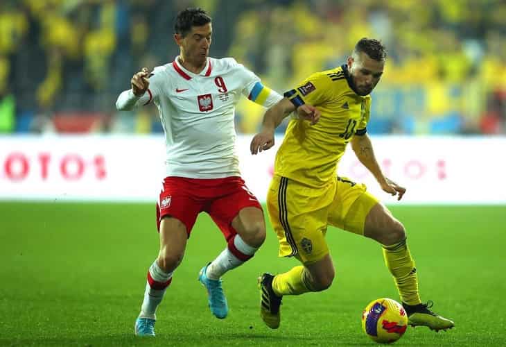 Lewandowski lleva a Polonia al Mundial ante una Suecia sin gol