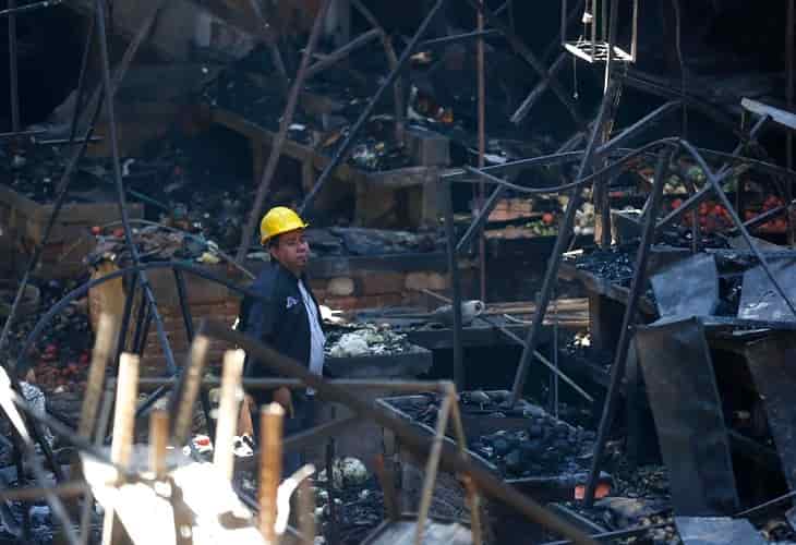 Un incendio consume parte de un mercado histórico en la mexicana Guadalajara