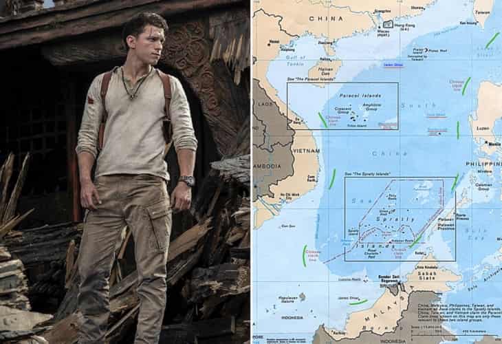 Vietnam censura la película Uncharted por un mapa del Mar de China Meridional