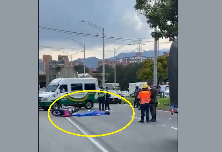 En la avenida Regional de Medellín murió un motociclista