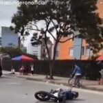 Accidente de Yina Calderón con motociclista el 29 de marzo