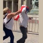 Marcos Barraza expone a una señora que intentó ahogarlo con una bandera
