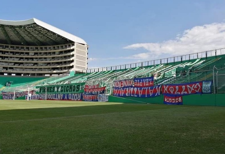 Deportivo Cali explica por qué en Palmaseca estaban las banderas del DIM al revés