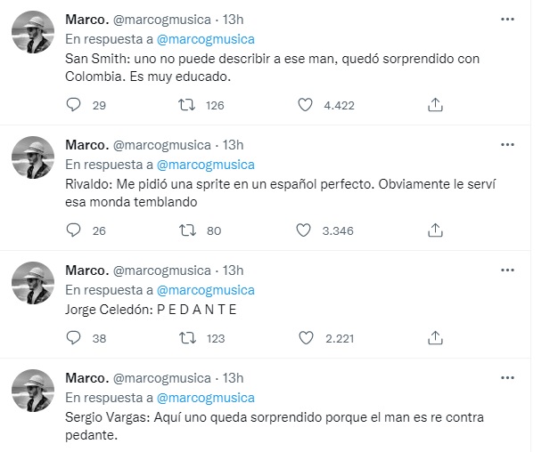 Un joven mesero bogotano delata a los famosos más groseros que atendió