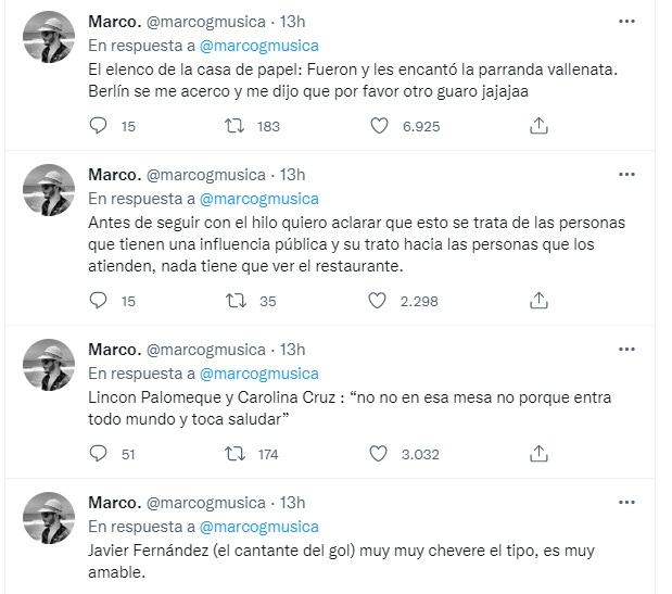 Un joven mesero bogotano delata a los famosos más groseros que atendió