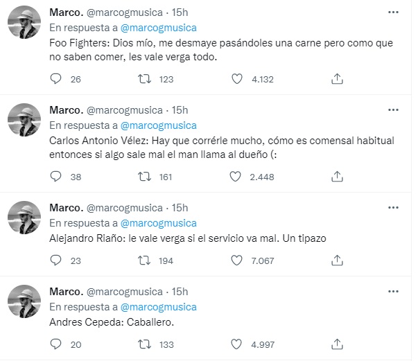 Un joven mesero bogotano delata a los famosos más groseros que atendió