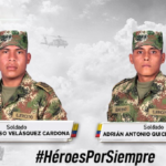Diego Velásquez y Adrián Quiceno, los militares asesinados en Ituango