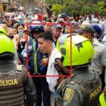 Motociclista que le pegó a guarda de tránsito fue detenido en Bello