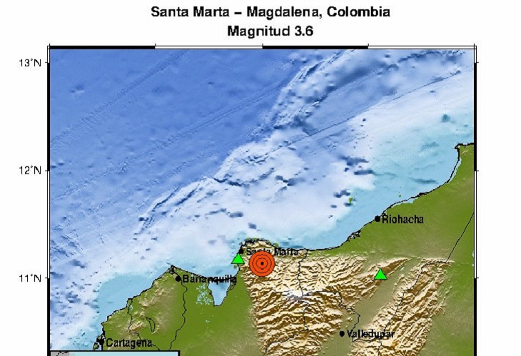 En Santa Marta, un sismo de 3.6 se sintió durante varios segundos