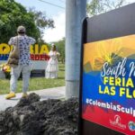 Colombia llena de flores, música, arte y cultura un parque de South Miami