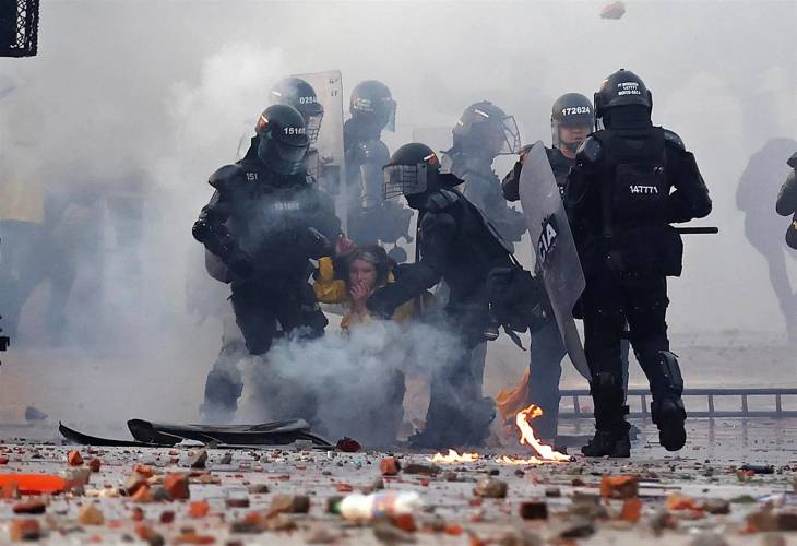 Colombia recuerda el aniversario de las protestas con poca afluencia y relativa calma