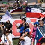 Incidentes en una manifestación contra la nueva Constitución de Chile