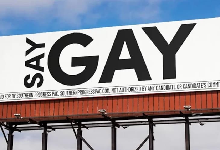 Vallas publicitarias protestan por la polémica ley de No digas gay en Florida