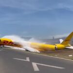 Avión de DHL se parte en dos en el aeropuerto Juan Santamaría de Costa Rica