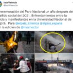 Manifestantes se enfrentaron a la policía con machetes, en la Universidad Nacional