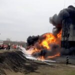 En Belgorod, Rusia, reportan ataque a depósito de combustibles