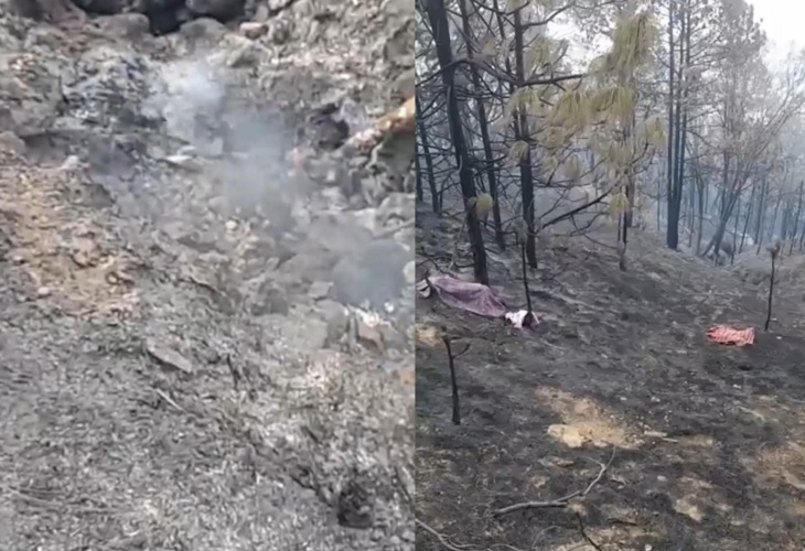 En San Pedro Jocopilas 5 mujeres murieron incineradas en incendio forestal