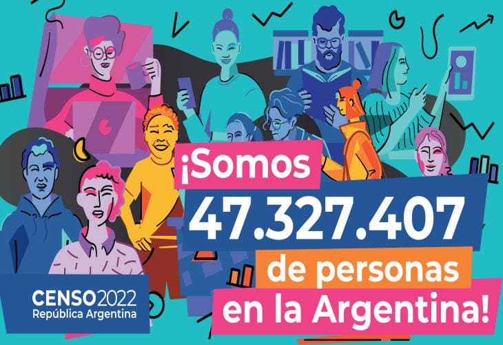 Argentina tiene una población de 47.327.407 personas, según el reciente censo