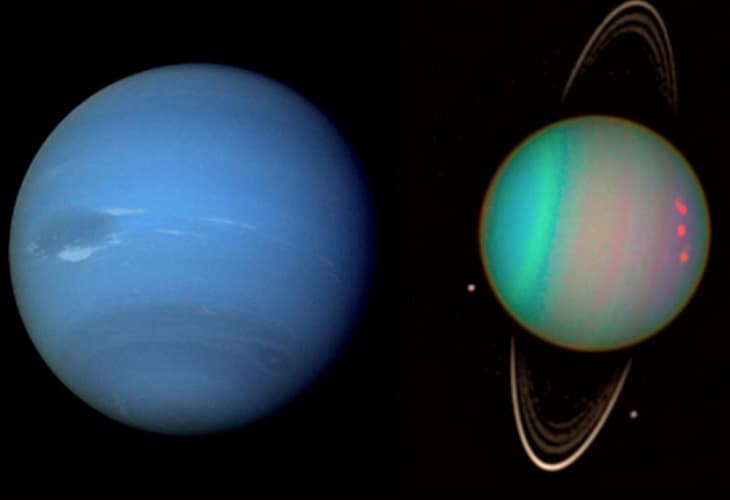El exceso de niebla marca las diferencias de color entre Urano y Neptuno