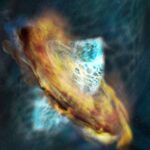 Observan una posible inversión magnética en el entorno de un agujero negro supermasivo