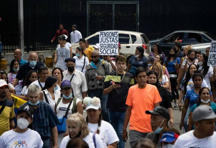 Colombia - Trabajadores venezolanos protestan para exigir mejores condiciones laborales