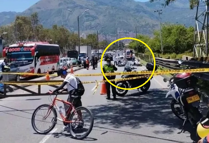 Motociclista muerto en la Regional, en Bello, el 3 de mayo