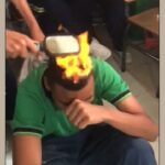 Reto de estudiantes que se prenden el pelo en Envigado