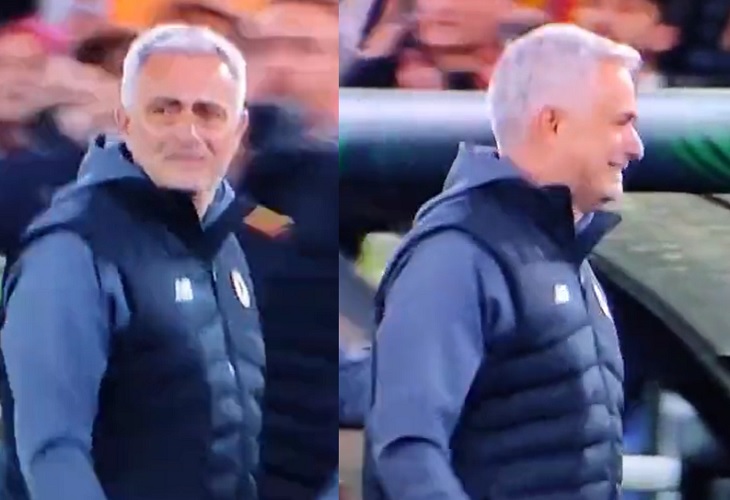 Mourinho lloró tras alcanzar la final de la Conference League con la Roma