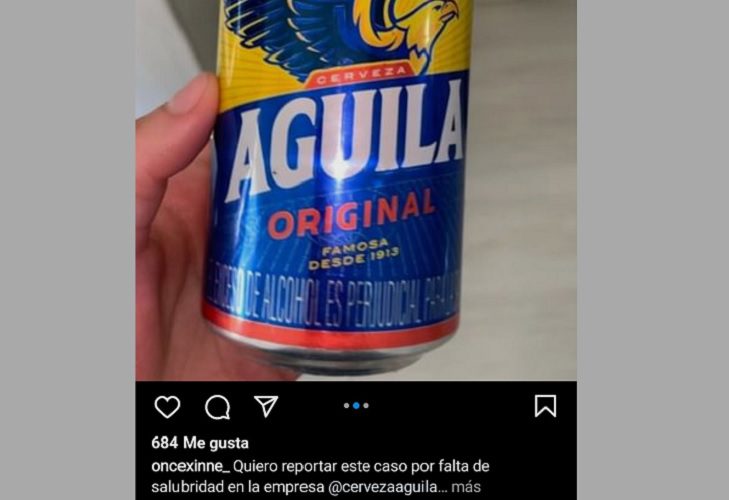 Cerveza Águila niega que un ratón fue hallado en una de sus latas