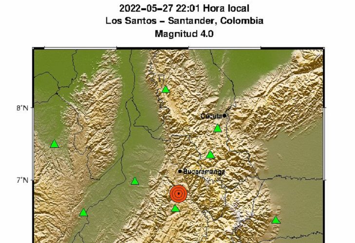 Temblor de 4 grados sacudió varias regiones de Colombia este viernes