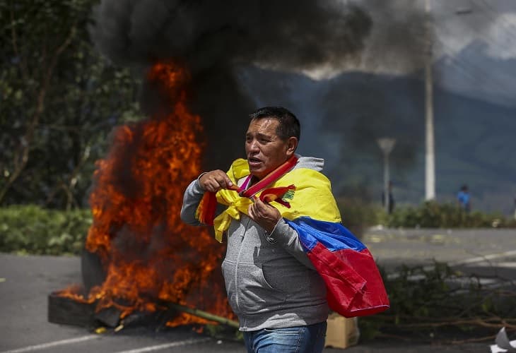 Crece la tensión en Ecuador con la detención del líder de las protestas contra el Gobierno