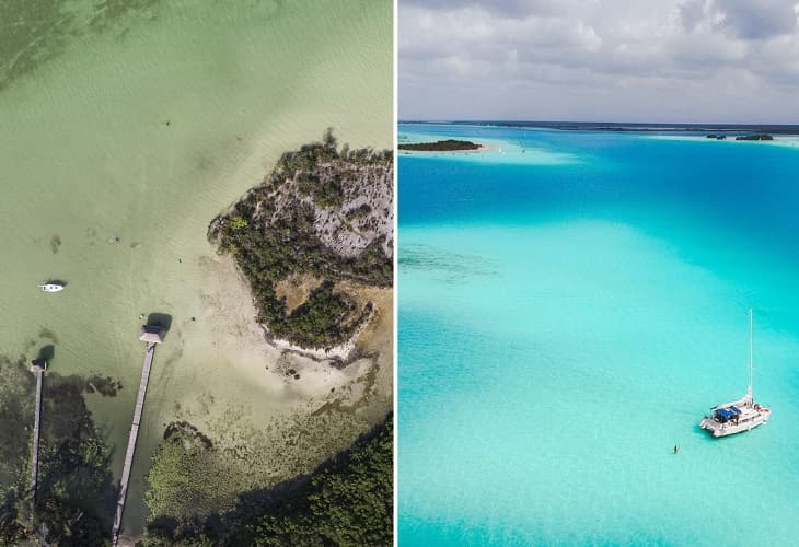 Desaparecen los colores de la laguna de Bacalar del Caribe de México 1