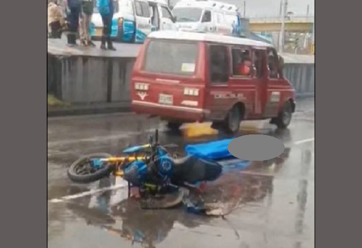 Muere motociclista al chocar con camión en sector La Despensa de la autopista Sur