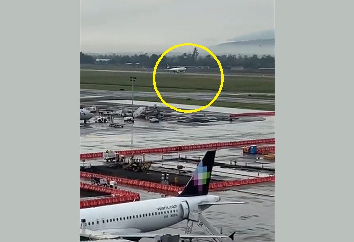 Turbina de avión de Aeroméxico se incendia y obliga a un aterrizaje de emergencia