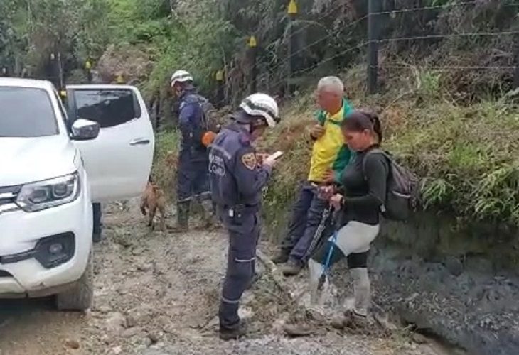 Caminantes fueron rescatados en Carmen de Viboral, tras 30 horas de extravío
