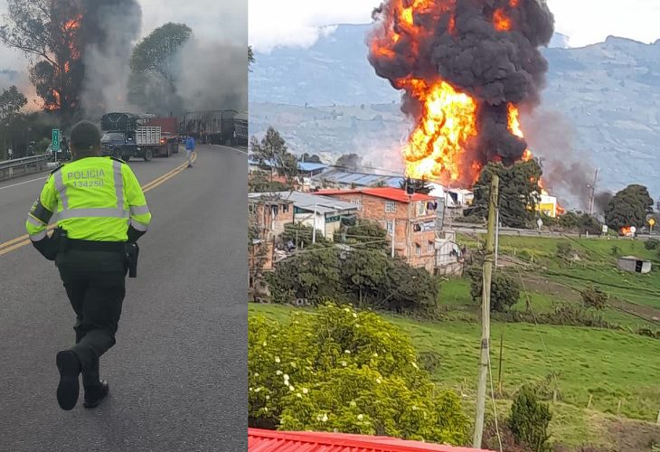 Emergencia en la vía Bogotá – Villavicencio tras explosión en fábrica de pegante