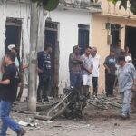 Delincuentes estallan una moto bomba en parque de Corinto, Cauca