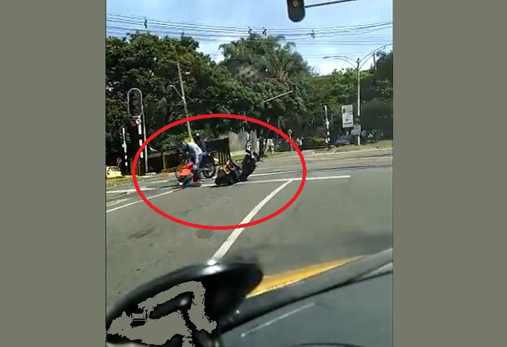 Captan brutal intento de robo en una vía por el Hospital Mental de Bello