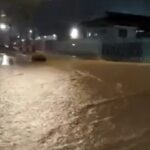 Fuerte aguacero inundó las calles de La Unión, Antioquia, este martes