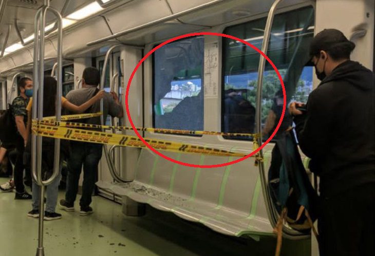 Metro de Medellín: le lanzaron piedras a los vagones este 11