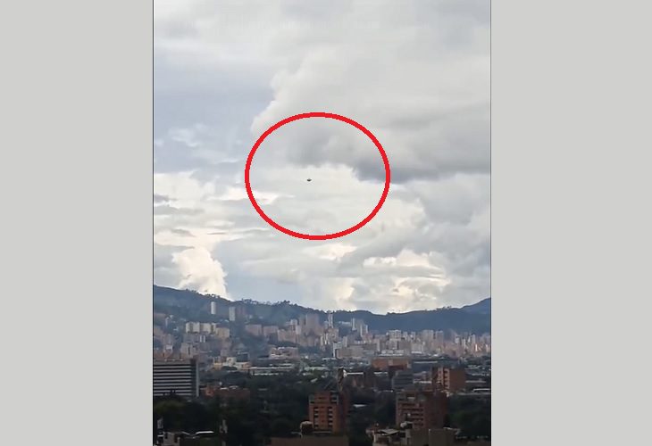 Revelan que objeto "extraño" que se vio en el cielo de Medellín no era un OVNI
