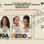 Así quedó el tarjetón para la segunda vuelta de las presidenciales colombianas
