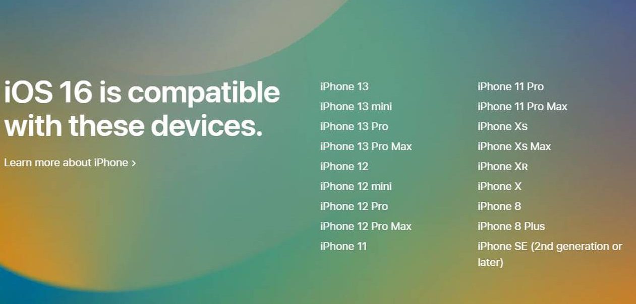 Sistema iOS 16 no llegará al iPhone 6 ni al iPhone 7 