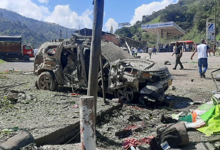 Cañasgordas: atentado contra la policía deja 2 muertos