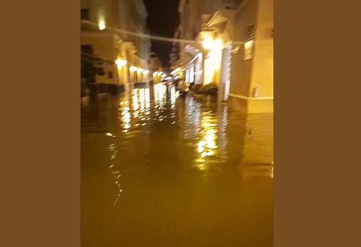 Inundadas calles de Cartagena el domingo 10 de julio