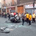Hombre murió en camioneta que cayó del segundo piso de estacionamiento, en CDMX