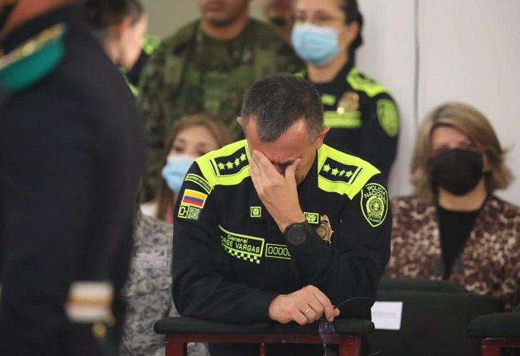 El dolor del General Jorge Luis Vargas en plena matanza de policías en Colombia